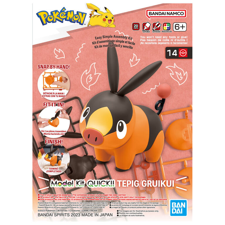 Pokemon Model Kit: Tepig / Gruikui