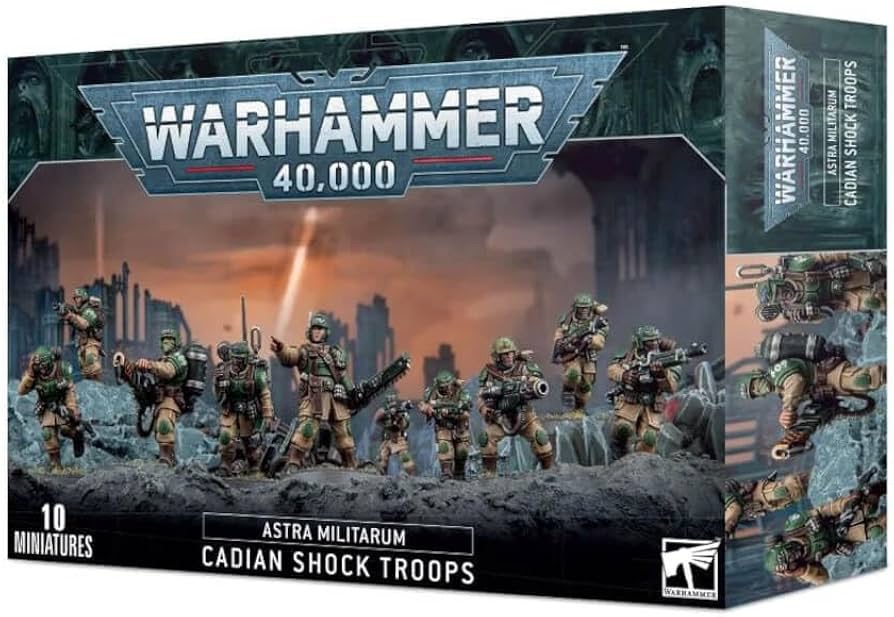 Warhammer 40k, Astra Militarum: Cadian Shock Troops 10 Citadel Miniatures/Figurines