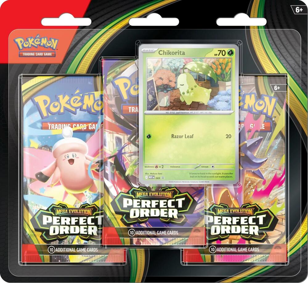 Pokemon TCG: Mega Evolution 03 Perfect Order- 3-Booster Blister