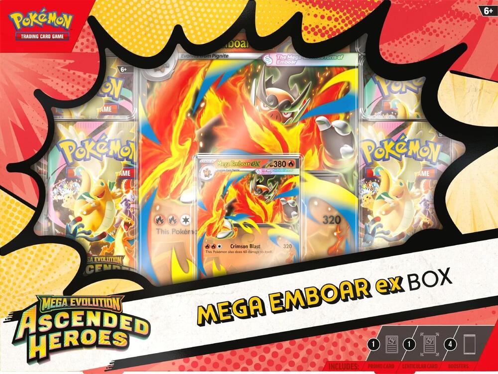 Pokémon TCG: Mega Evolution – Mega Emboar ex Box