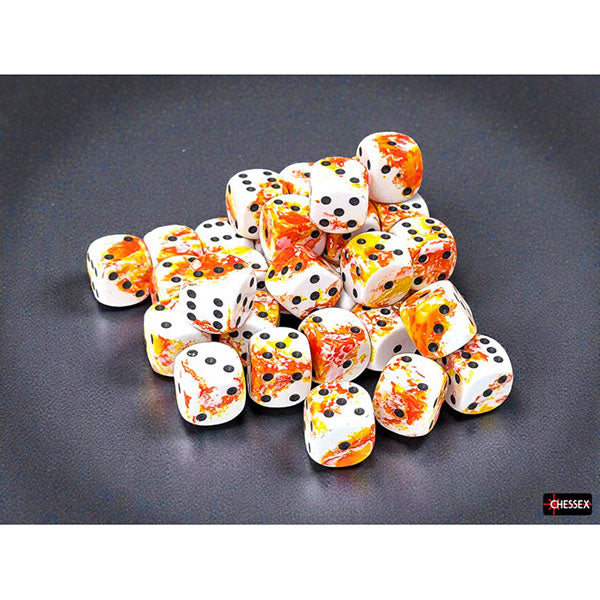 Chessex 36d6 Sunrise/Black - Brushed