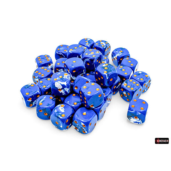 Chessex 36d6 Wavebreak/Gold - Brushed