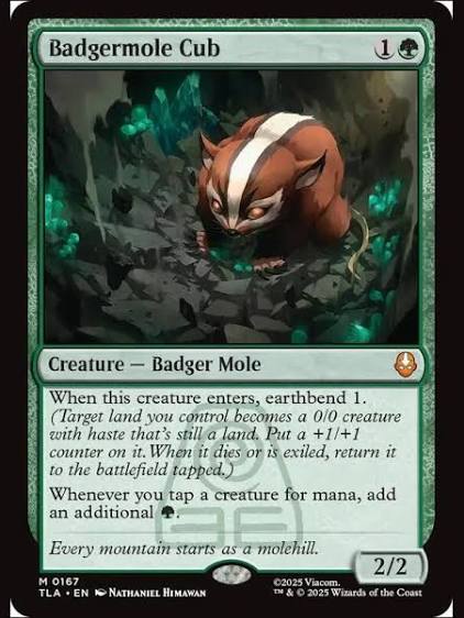 MTG Single: Badgermole Cub - Mythic Rare (Near Mint)