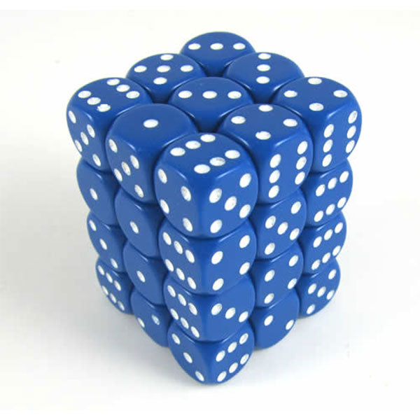 Chessex 36d6 Blue/White Opaque