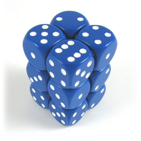 Chessex 12d6 Blue/White Opaque