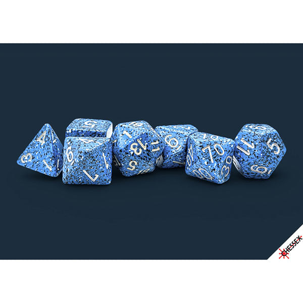 7-Die Set Speckled Dice: Ocean Stone