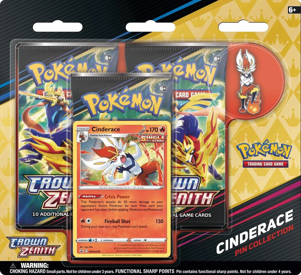 Pokemon TCG: Crown Zenith Pin Collection [Cinderace] - SWSH: Crown Zenith (CRZ)