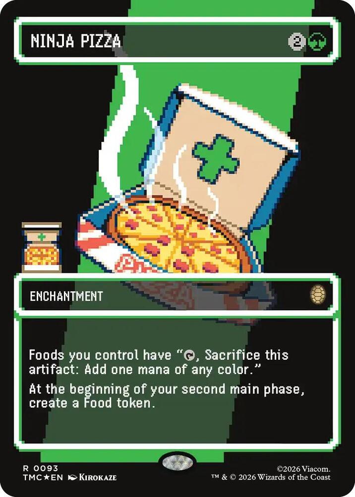 MTG Single: Ninja Pizza (Borderless) (Surge Foil) (Near Mint)