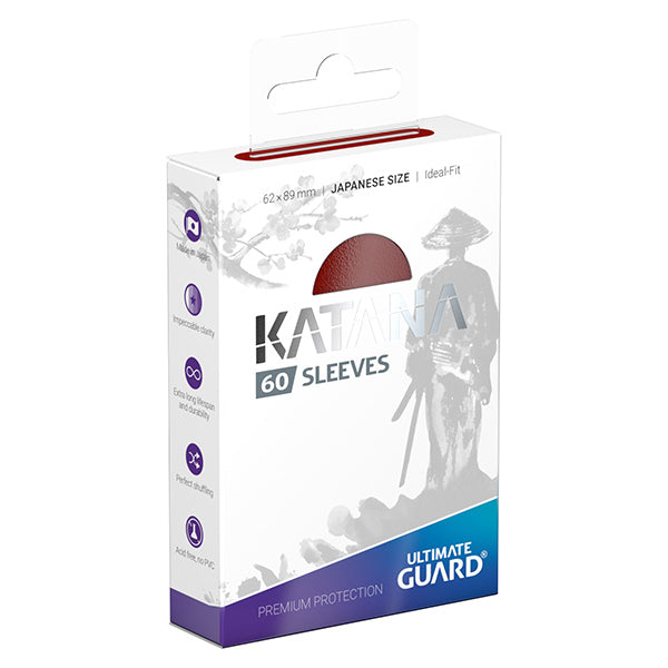 Katana Japanese Sized Sleeves 60ct - Red