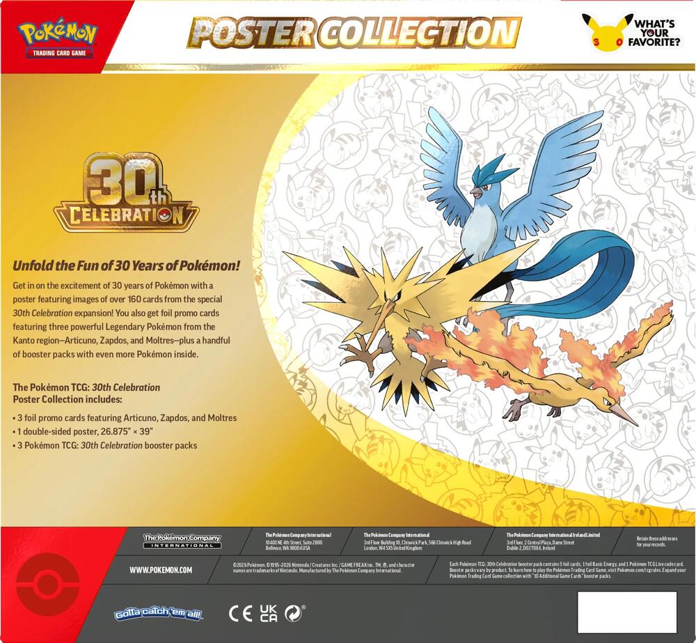[PRE-ORDER] Pokemon TCG: 30th Celebration Poster Collection