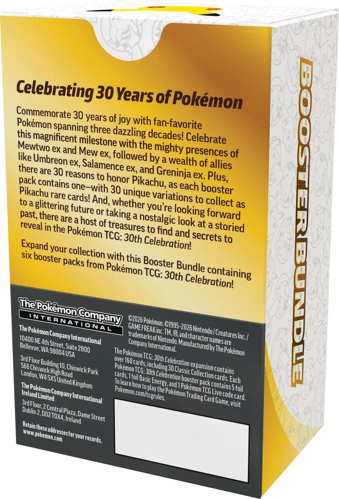 [PRE-ORDER] Pokemon TCG: 30th Celebration Booster Bundle