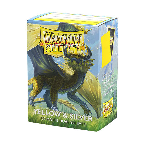 Dragon Shield Sleeves: Standard DUAL MATTE - Yellow & Silver (100ct)
