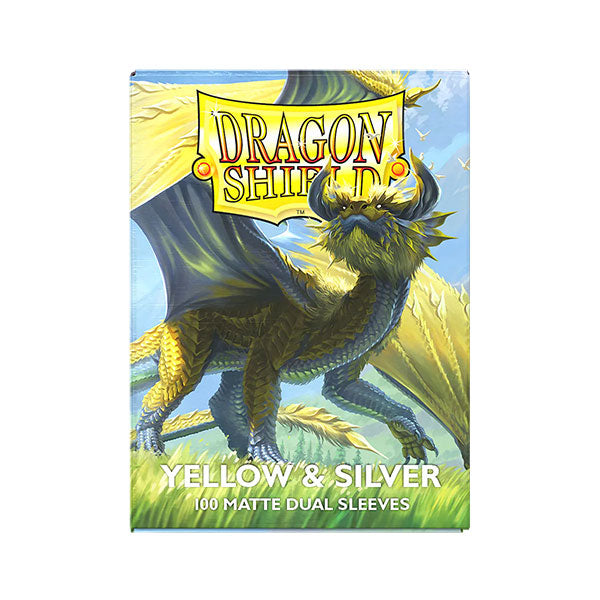 Dragon Shield Sleeves: Standard DUAL MATTE - Yellow & Silver (100ct)