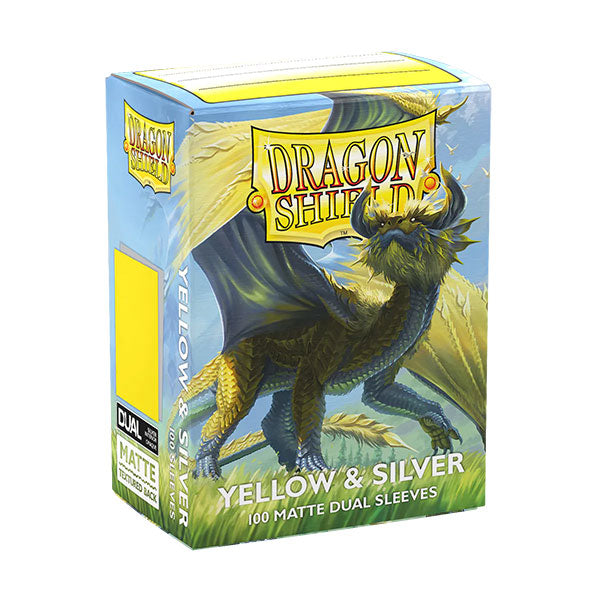 Dragon Shield Sleeves: Standard DUAL MATTE - Yellow & Silver (100ct)
