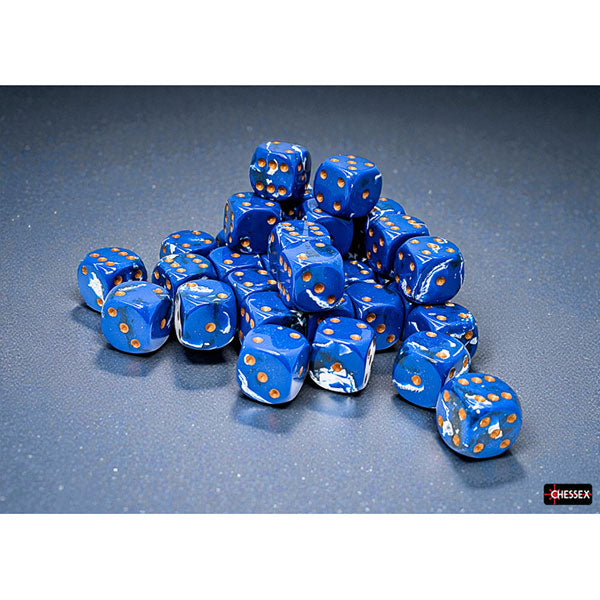 Chessex 36d6 Wavebreak/Gold - Brushed