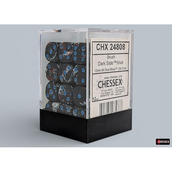 Chessex 36d6 Dark Side/Blue - Brushed
