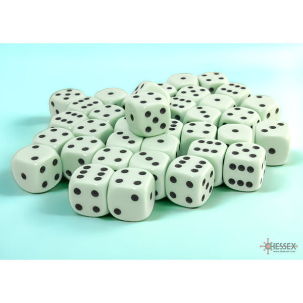 Chessex 36d6 Pastel Green/Black Opaque
