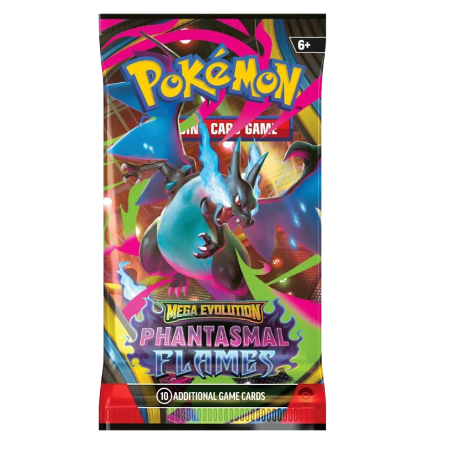 Pokémon TCG – Mega Evolution: Phantasmal Flames Booster Pack (10 Cards)