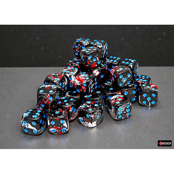 Chessex 36d6 Dark Side/Blue - Brushed